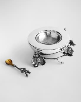 Black Orchid Caviar Dish with Spoon