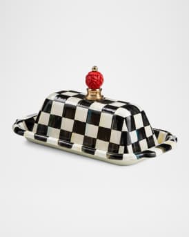 Courtly Check Enamel Butter Box