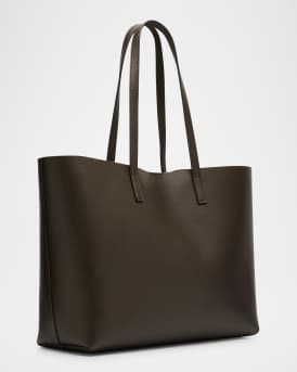 Shopping Bag East-West Tote in Smooth Leather