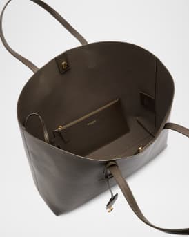 Shopping Bag East-West Tote in Smooth Leather