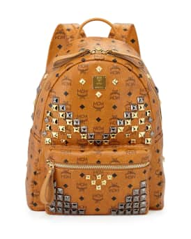 MCM Stark M Stud Medium Backpack Red, $980, Neiman Marcus