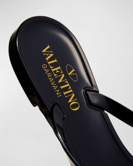 Rockstud PVC Flat Thong Sandals