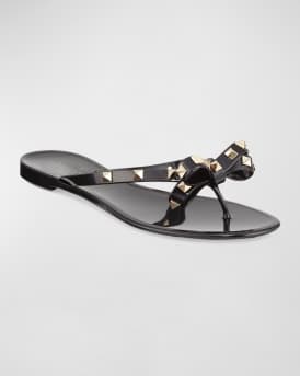Rockstud PVC Flat Thong Sandals