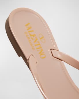 Rockstud PVC Flat Thong Sandals