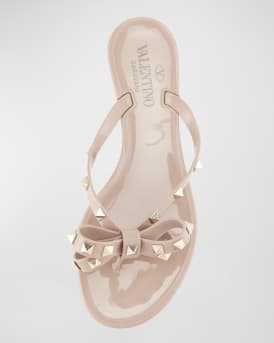 Rockstud PVC Flat Thong Sandals