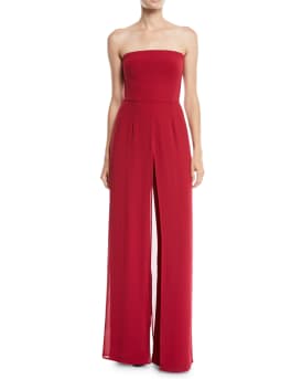 Halston heritage shop strapless jumpsuit