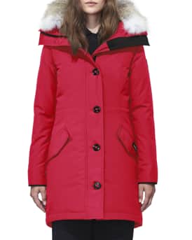 Canada Goose Rossclair Fur Trim Hooded Down Parka Neiman Marcus