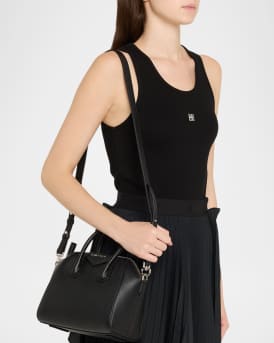 Antigona Mini Top Handle Bag in Grained Leather