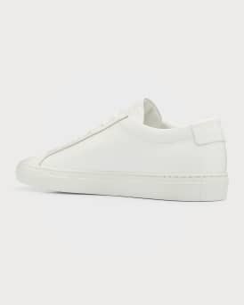 Men's Achilles Leather Low-Top Sneakers, White