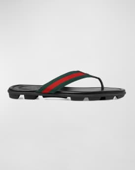 Men's Web Leather Thong Sandals