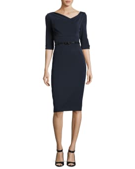 Jackie 3 4 Sleeve Sheath Dress