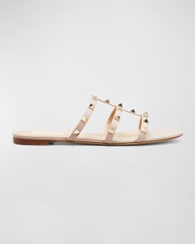 Rockstud Caged Flat Slide Sandals