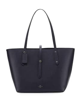 Coach market leather tote bag black discount
