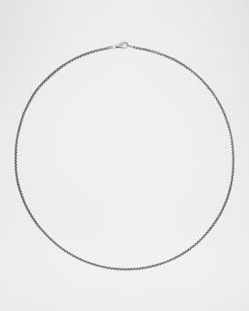 Men's Box Chain Necklace in Silver, 2.7mm, 20"L