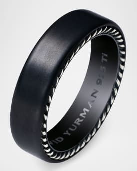 Men's Streamline Band Ring in Titanium, 6mm