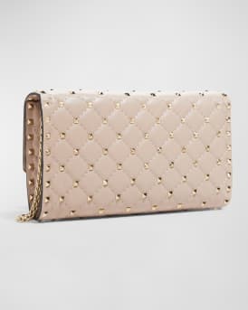 Quilted Rockstud Spike Chain Shoulder Bag