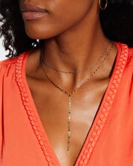 Nude Lariat Disc Necklace