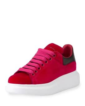 Alexander mcqueen red clearance velvet sneakers