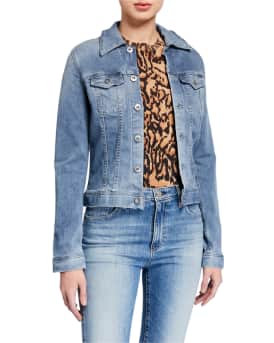 AG Adriano Goldschmied Robyn Button Front Denim Jacket Neiman Marcus