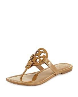 Miller medallion leather flat thong on sale
