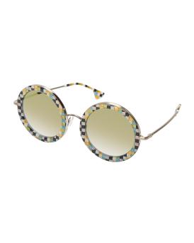 Alice + Olivia Beverly Round Printed Sunglasses | Neiman Marcus display picture 2