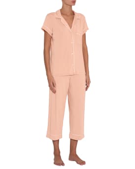 Eberjey Gisele Cropped Two Piece Jersey Pajama Set Neiman Marcus