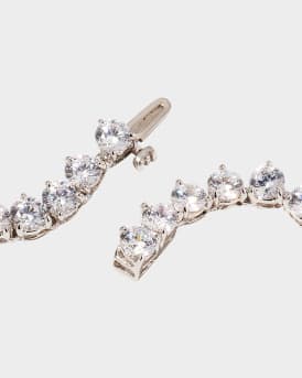 0.25 Carats Per Station Three-Prong CZ Tennis Necklace