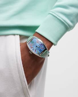 Men's Stainless Steel Crazy Color Dreams Watch, Light Blue