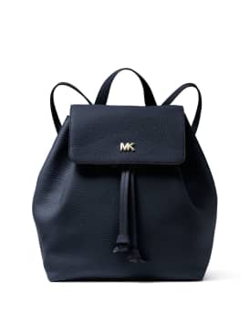 MICHAEL Michael Kors Junie Medium Leather Flap Backpack Neiman