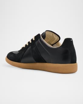 Men's Replica Leather Low-Top Sneakers