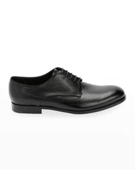 Giorgio Armani Men s Formal Patent Chevron Leather Lace Up Shoe Neiman Marcus