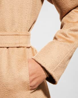 Manuela Belted Camel Hair Coat, Camel