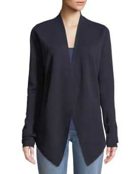 Eileen Fisher Petite Angle Front Silky Tencel Cardigan Neiman Marcus