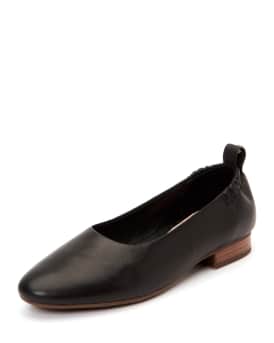 Taryn Rose Bess Leather Ballet Flats with Contoured Arch Support Neiman Marcus