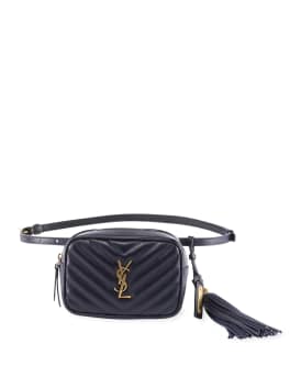 Saint Laurent Lou Belt Bag in Quilted Leather - Black