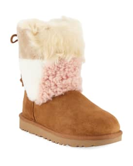 UGG Classic Patchwork Fluff Boots Neiman Marcus