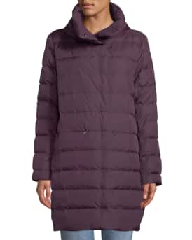 Eileen fisher stand collar cocoon top coat