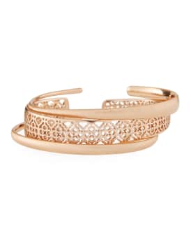 Kendra Scott Tiana Pinch Filigree Stack Bracelets Set of 3 Neiman Marcus