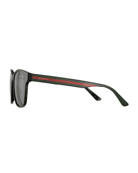 Men's Square Acetate Sunglasses with Signature Web