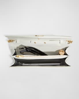 YSL Monogram Large Wallet on Chain in Grained Leather