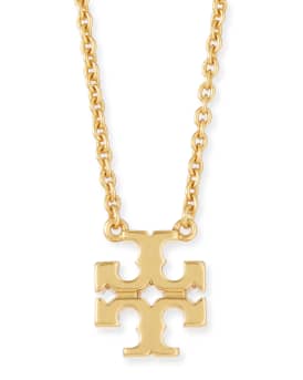 Tory Burch Logo Charm Delicate Necklace | Neiman Marcus