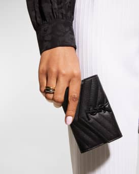 YSL Monogram Small Flap Wallet in Grained Leather