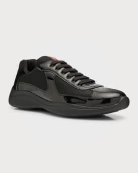 Men's America's Cup Patent Leather Patchwork Sneakers