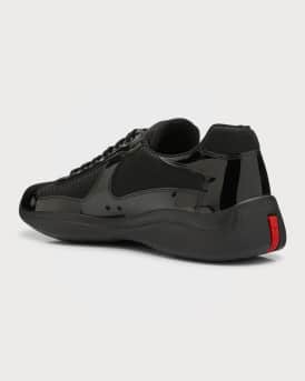 Men's America's Cup Patent Leather Patchwork Sneakers