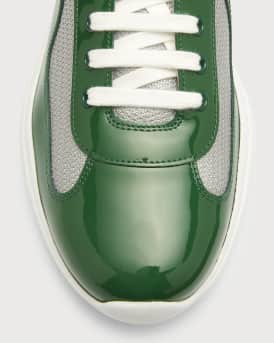 Men's America's Cup Patent Leather Patchwork Sneakers