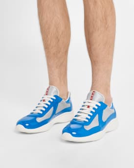 Men's America's Cup Patent Leather Patchwork Sneakers