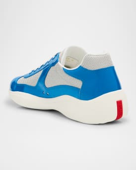 Men's America's Cup Patent Leather Patchwork Sneakers