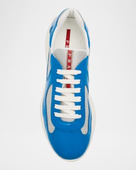 Men's America's Cup Patent Leather Patchwork Sneakers