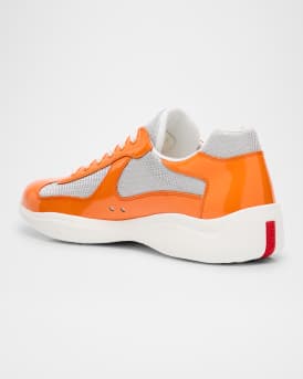 Men's America's Cup Patent Leather Patchwork Sneakers