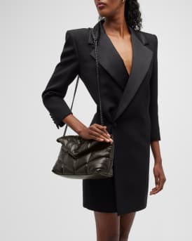Lou Puffer Small YSL Shoulder Bag in Quilted Leather